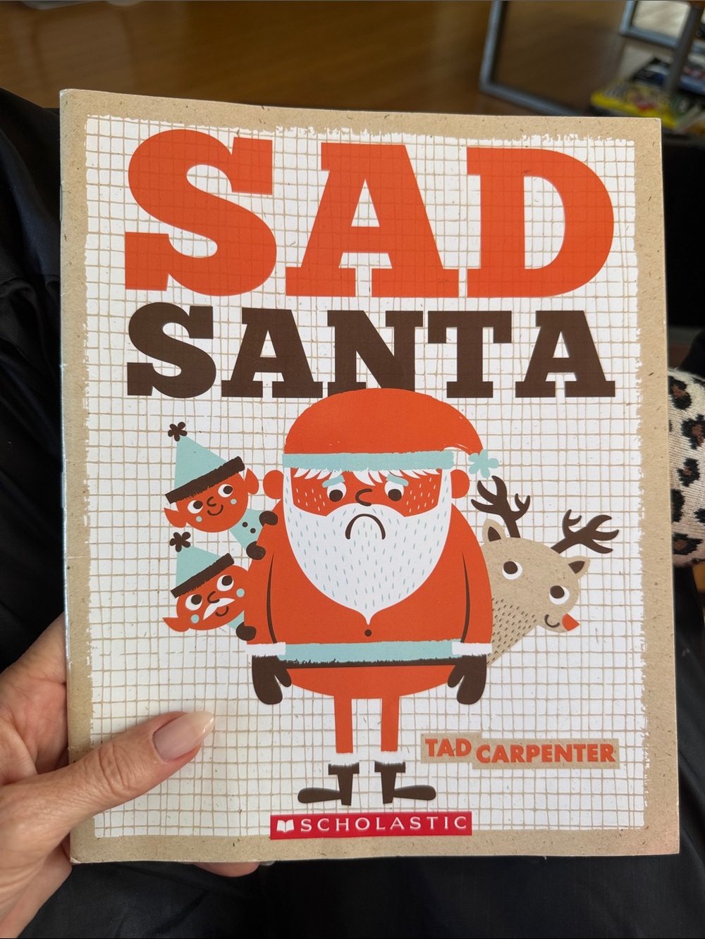 Scholastic Sad Santa Cover — first reader.